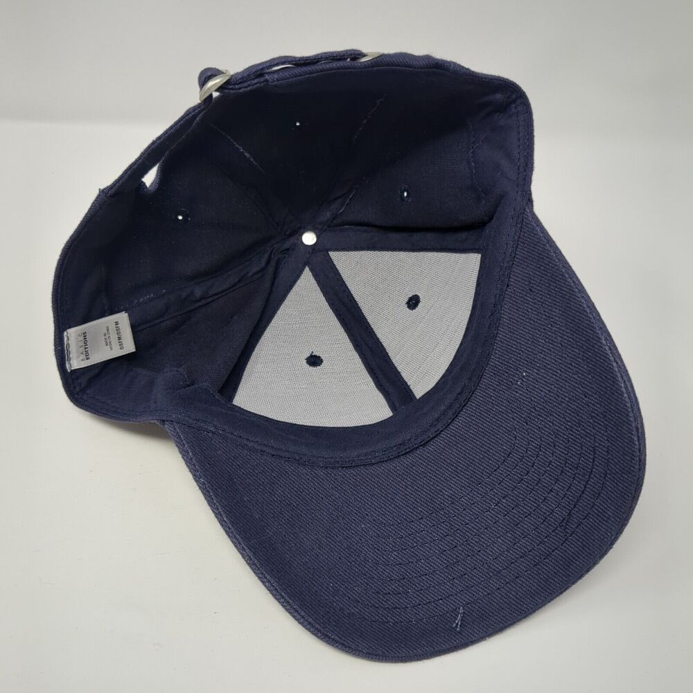 Basic Editions Slideback Hat Blue One Size Adjustable Solid Blank - Picture 6 of 9